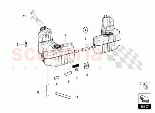 Part Diagram for Lamborghini 4T8201022D