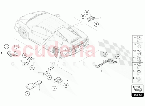 Part Diagram for Lamborghini 4T0864288A