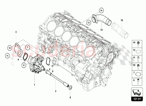 Part Diagram for Lamborghini 07M121071A