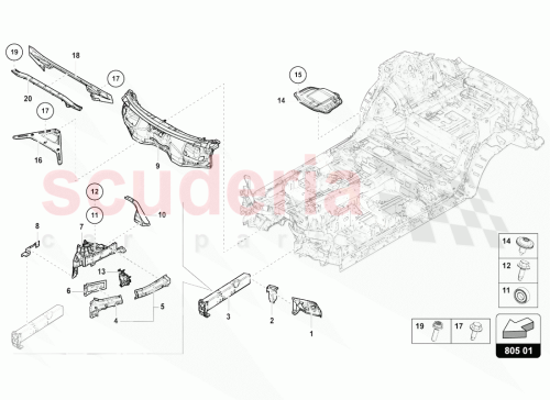 Part Diagram for Lamborghini 4M0806391D