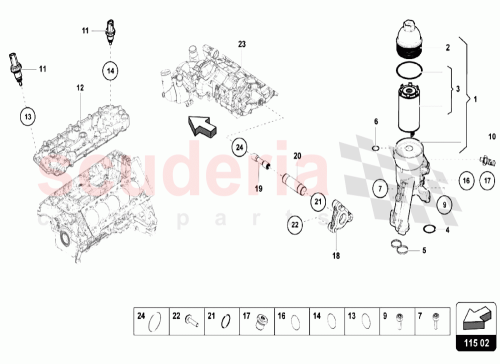 Part Diagram for Lamborghini 07L115401F