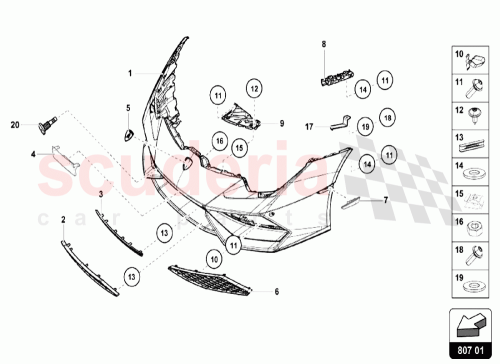 Part Diagram for Lamborghini 4T0807103C