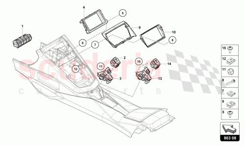 Part Diagram for Lamborghini 470919165B