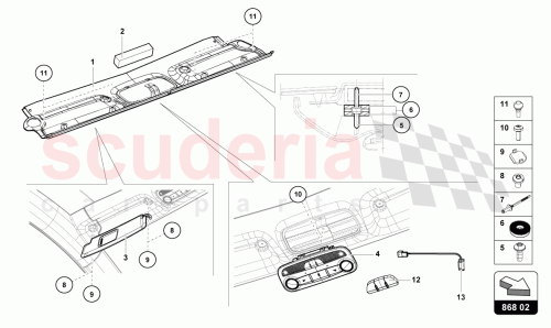 Part Diagram for Lamborghini 476857551G