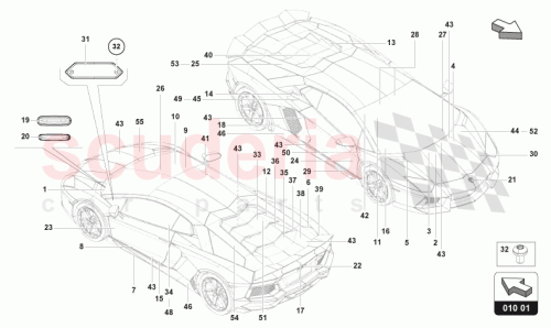 Part Diagram for Lamborghini 475010525F