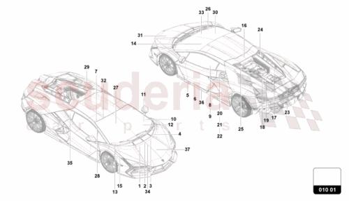 Part Diagram for Lamborghini 47B010508C