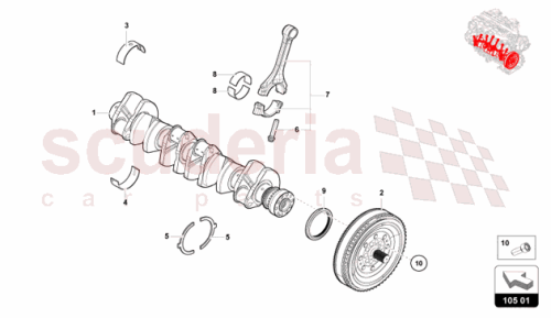 Part Diagram for Lamborghini 07M105638C