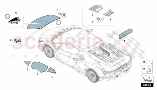 Part Diagram for Lamborghini 47B845201