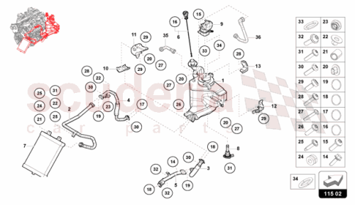Part Diagram for Lamborghini 47B115319