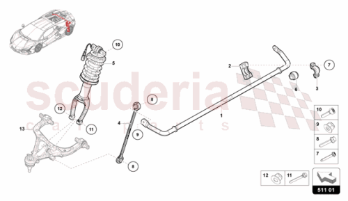 Part Diagram for Lamborghini 47B512019D