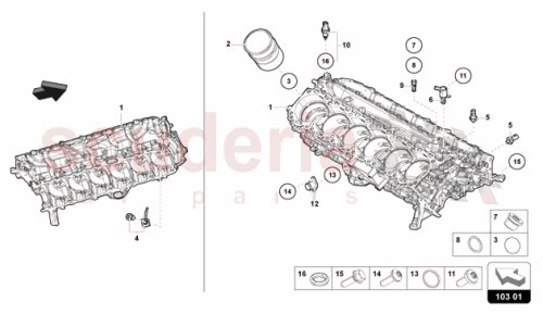 Part Diagram for Lamborghini 07M103208