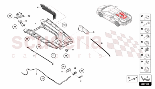 Part Diagram for Lamborghini 47B827011A