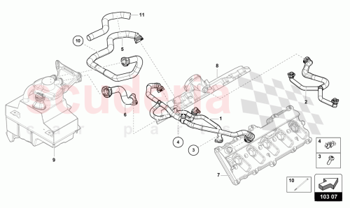 Part Diagram for Lamborghini 8L0971850E