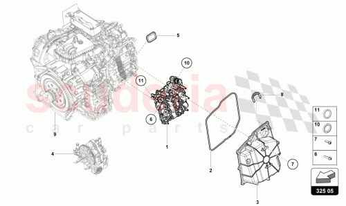 Part Diagram for Lamborghini 4T0927155AH