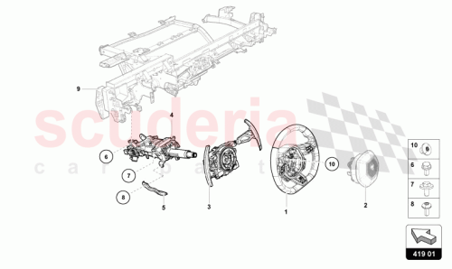Part Diagram for Lamborghini 4T0419091TXZ0