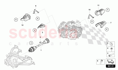 Part Diagram for Lamborghini 4S0501203G