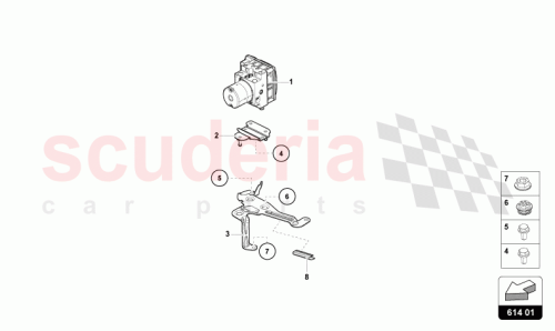 Part Diagram for Lamborghini 4S0614517SBEF