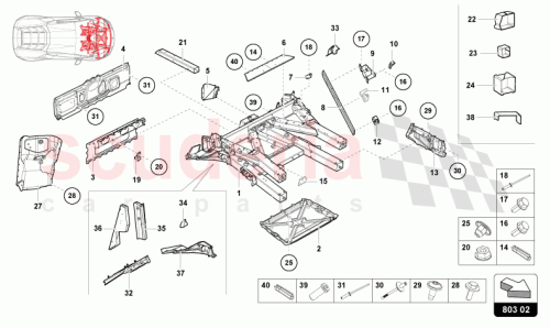 Part Diagram for Lamborghini 4S0805115E