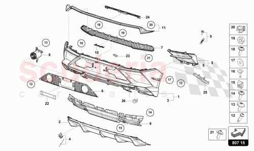 Part Diagram for Lamborghini 4T0807539MGRU