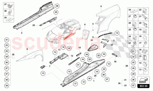 Part Diagram for Lamborghini 4T0807715AGRU