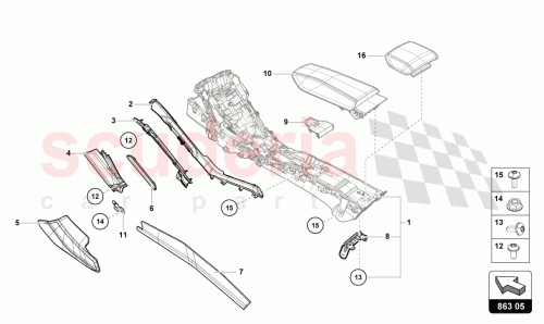 Part Diagram for Lamborghini 4T0857786GXZ0