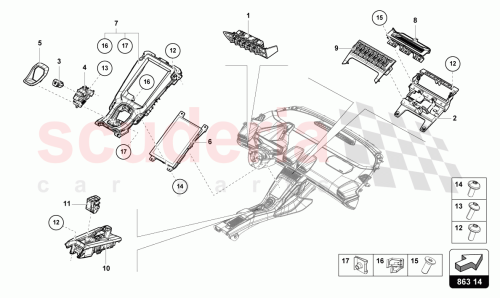 Part Diagram for Lamborghini 4T0858197G0AC
