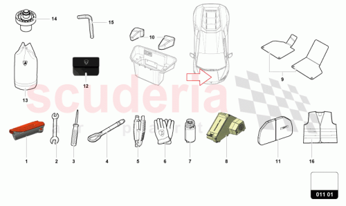 Part Diagram for Lamborghini 8R0012619A