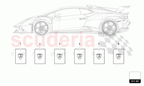Part Diagram for Lamborghini 4T0012716FA