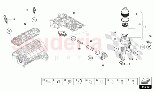 Part Diagram for Lamborghini 07L115401G