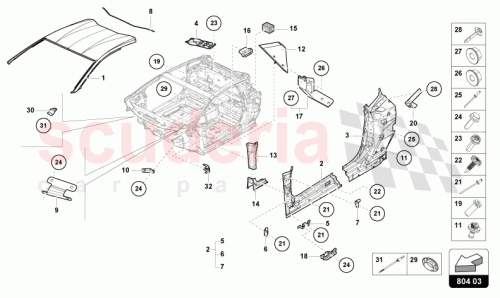 Part Diagram for Lamborghini 4T3805379