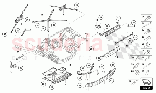 Part Diagram for Lamborghini 4T3807336