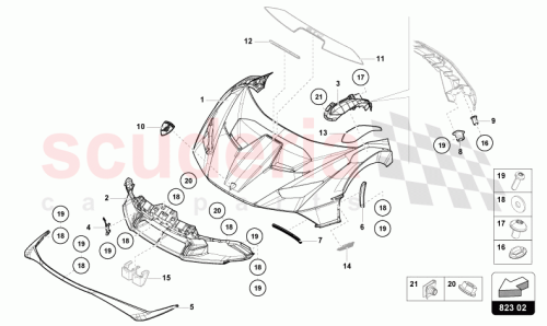 Part Diagram for Lamborghini 4T3823021JGRU