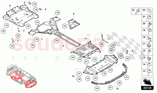 Part Diagram for Lamborghini 4T3825208