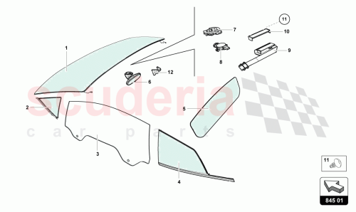 Part Diagram for Lamborghini 4T3845300