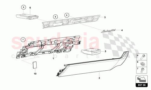 Part Diagram for Lamborghini 4T1857383