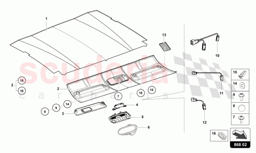 Part Diagram for Lamborghini 4T0857552CXZ0