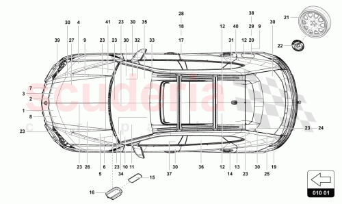 Part Diagram for Lamborghini 4ML010502M