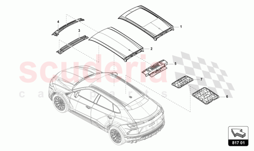 Part Diagram for Lamborghini 4ML817969B