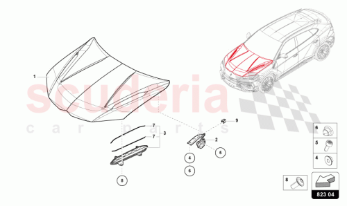 Part Diagram for Lamborghini 4ML823087A