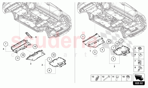 Part Diagram for Lamborghini 4N0825429