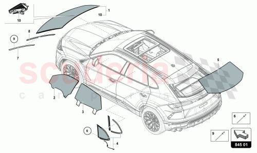 Part Diagram for Lamborghini 4ML845099T0P0