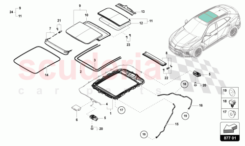 Part Diagram for Lamborghini 4M8877307A2OT