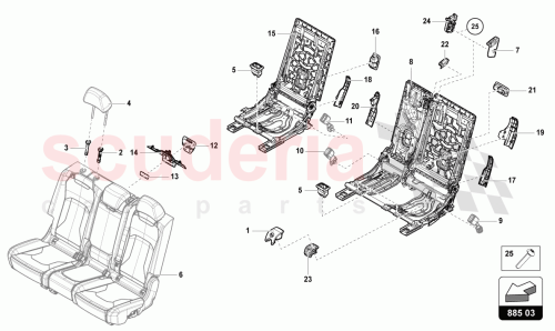 Part Diagram for Lamborghini 4M8887187W72