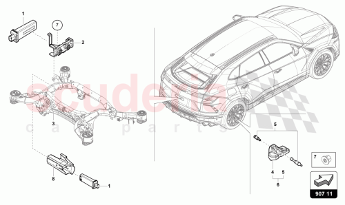Part Diagram for Lamborghini 4ML998270