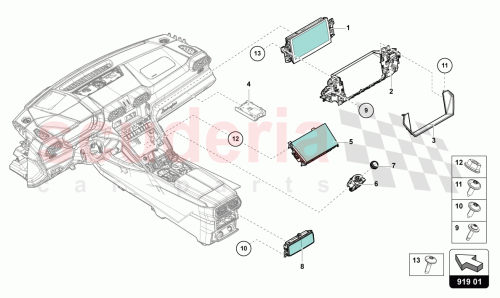 Part Diagram for Lamborghini 4N0919603M