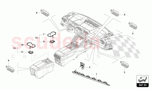 Part Diagram for Lamborghini 4ML947204A