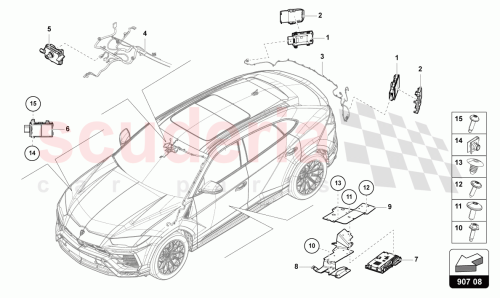 Part Diagram for Lamborghini 4K4907108G