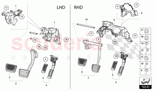 Part Diagram for Lamborghini 4M2723117B
