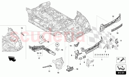 Part Diagram for Lamborghini 4M6813570A