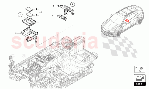 Part Diagram for Lamborghini 4KL907468N